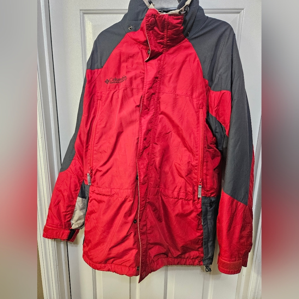 Columbia Bold Red and Charcoal Jacket